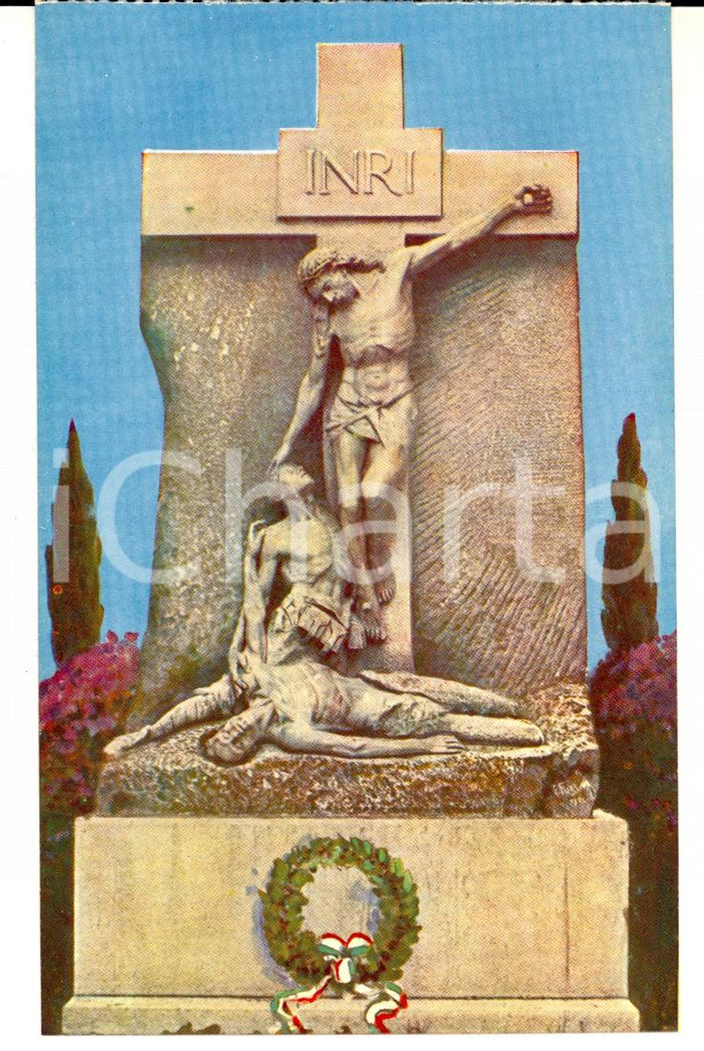 Cartolina originale da collezione 1930 AQUILEIA UD Cimitero degli Eroi  Monumento OPERA PRO ORIENTE Cartolina 1