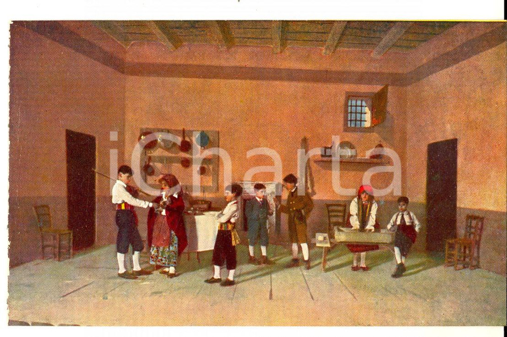 Cartolina originale da collezione 1930 BENEVENTO Recita PANE NOSTRO Cartolina OPERA PRO ORIENTE FP NV 1