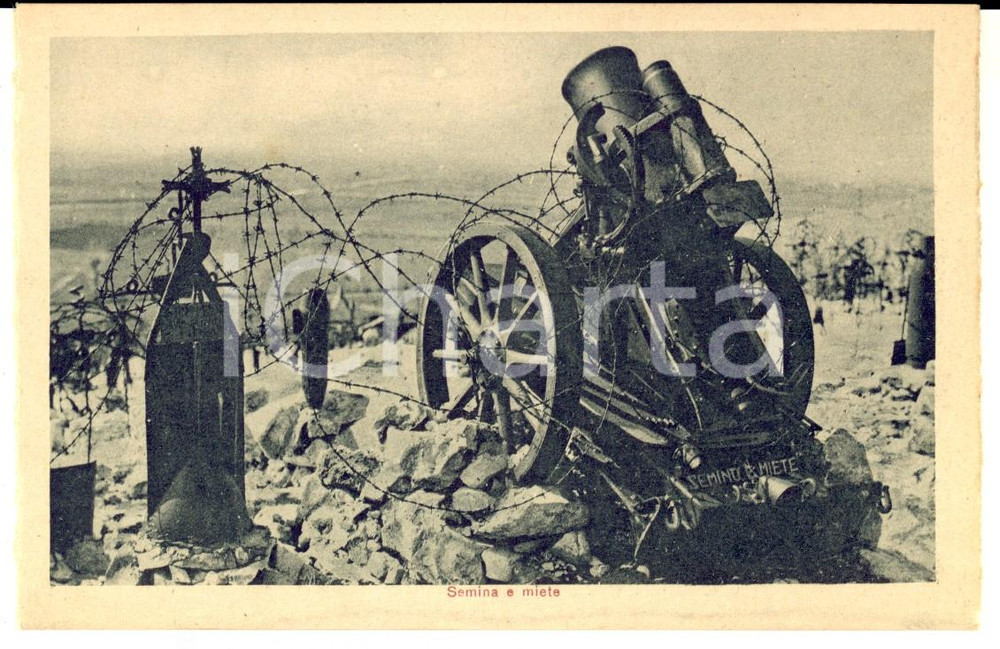 Cartolina originale da collezione 1927 Sacrario REDIPUGLIA GO Semina e miete Cartolina postale FP NV WOKULAT 1