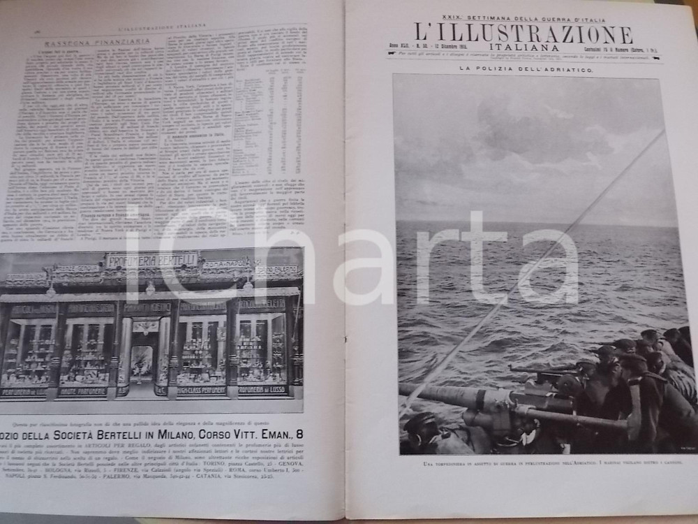 Giornale, rivista storica 1915  WW1 L ILLUSTRAZIONE ITALIANA Pellicce e lana ai combattenti Sovracoperta 1