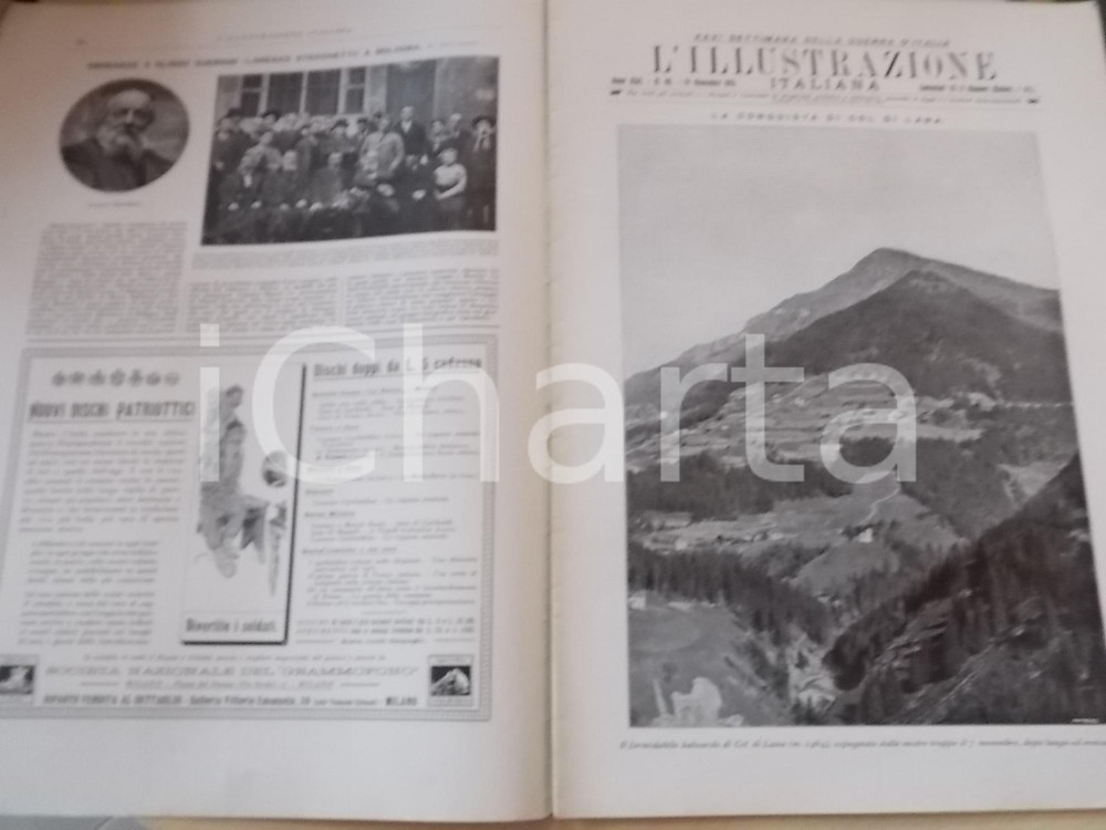 Giornale, rivista storica 1915  WW1 L ILLUSTRAZIONE ITALIANA Istantanee dal fronte italiano Sovracoperta 1