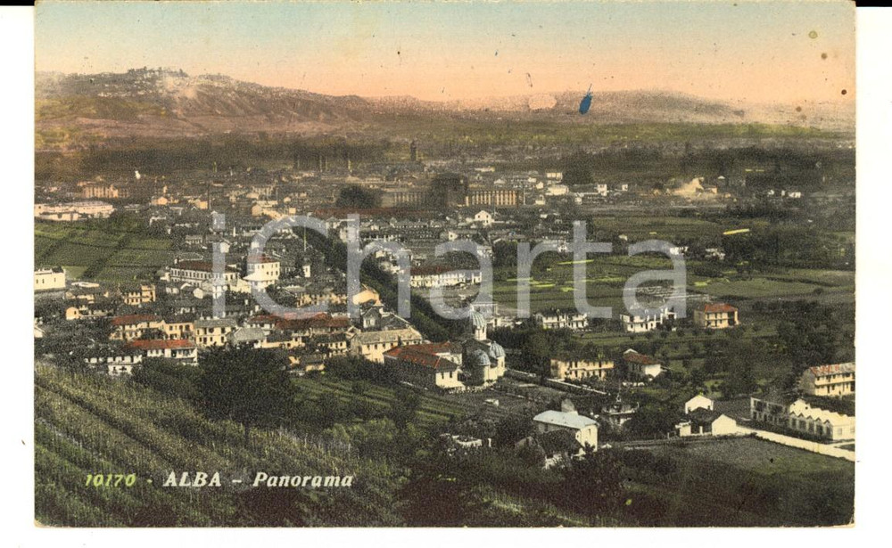 Cartolina originale da collezione 1938 SAMPEYRE CN Panorama con santuario MADONNA MORETTA Cartolina FP VG 1