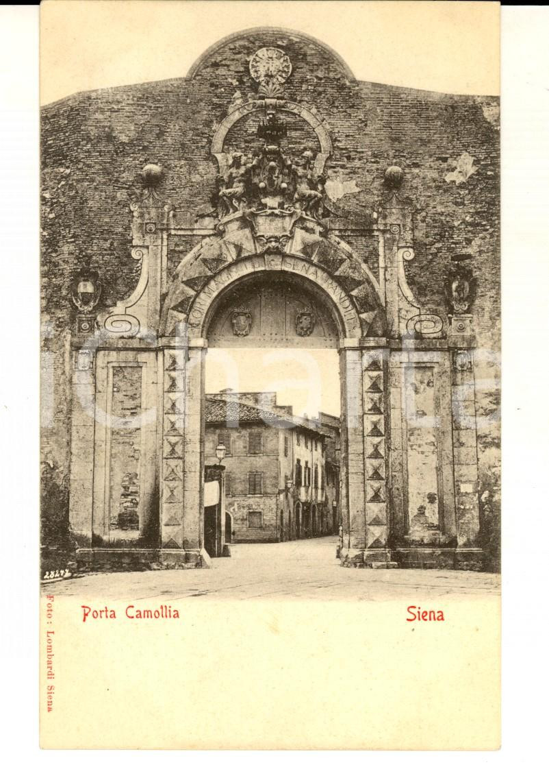 Cartolina originale da collezione 1900 ca SIENA Veduta con PORTA CAMOLLIA Cartolina postale FP NV 1