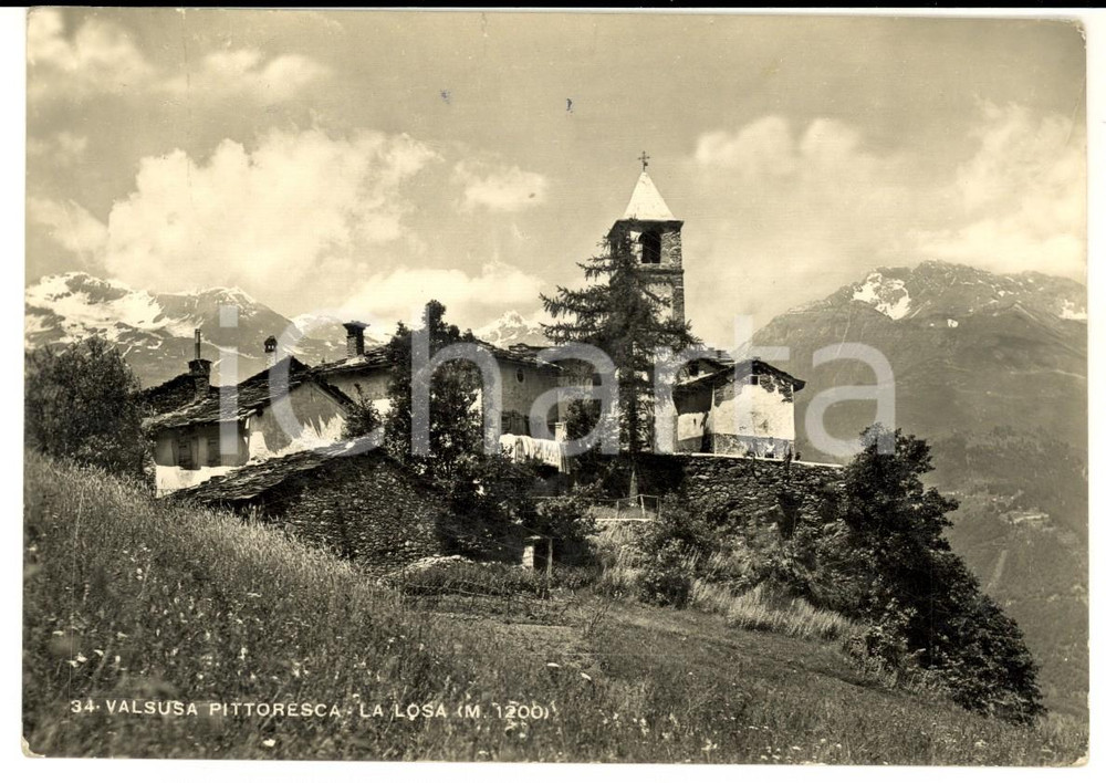 Cartolina originale da collezione 1953 GRAVERE TO Certosa della LOSA  VAL SUSA Cartolina DANNEGGIATA FG VG 1
