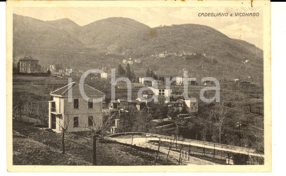 Cartolina originale da collezione 1930 ca CADEGLIANOVICONAGO VA Veduta panoramica dell abitato Cartolina FP NV 1