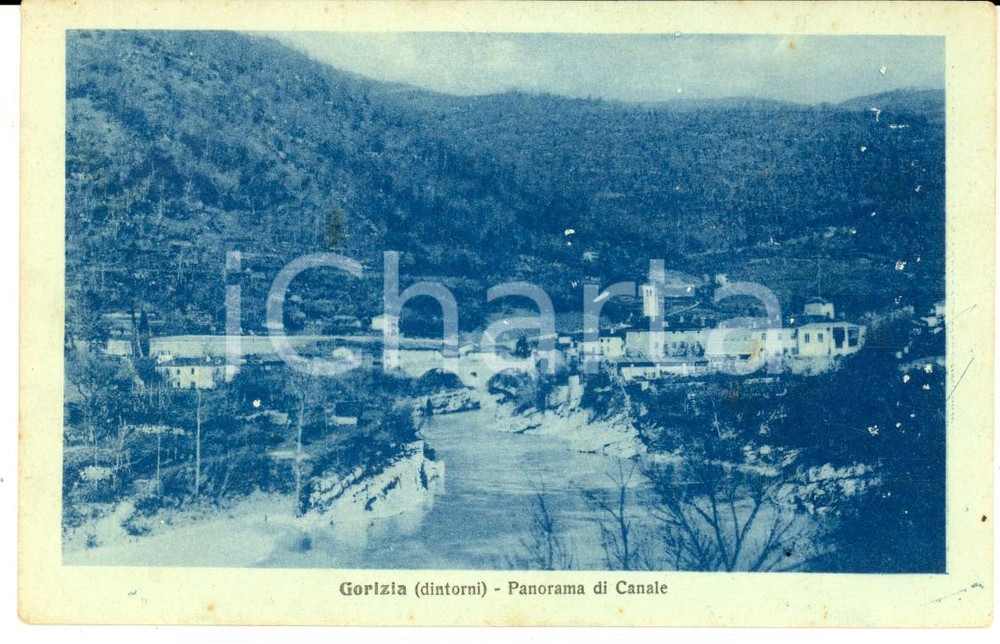 Cartolina originale da collezione 1920 ca GORIZIA Panorama di CANALE Cartolina postale FP NV 1