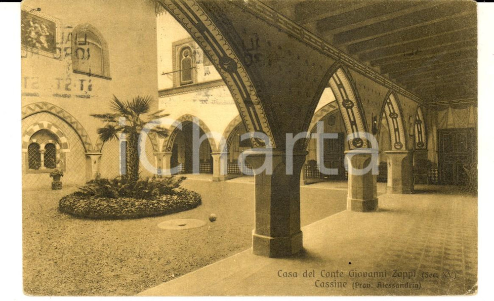 Cartolina originale da collezione 1931 CASSINE AL Casa del conte Giovanni ZOPPI Cartolina postale FP VG 1