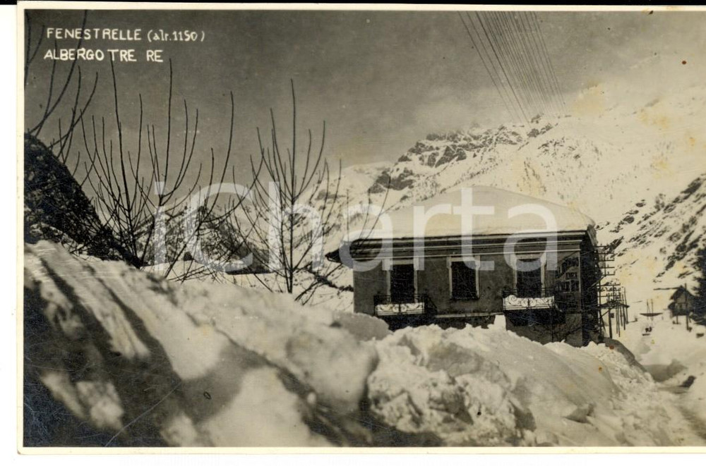 Cartolina originale da collezione 1932 FENESTRELLE TO Panorama con ALBERGO TRE RE Cartolina FP VG 1