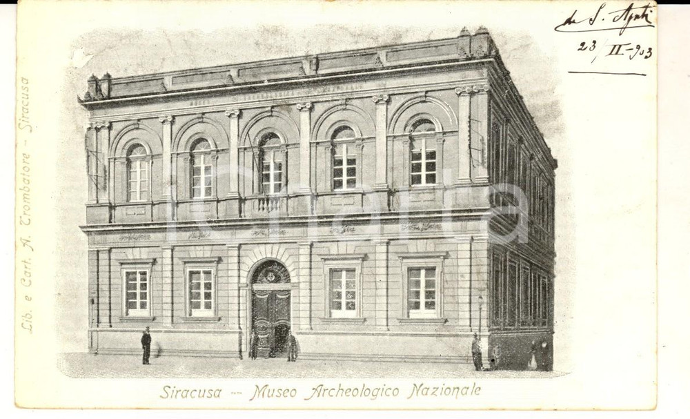 Cartolina originale da collezione 1903 SIRACUSA Museo Archeologico Nazionale Cartolina postale FP VG 1