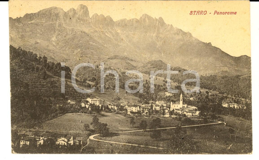 Cartolina originale da collezione 1923 VALLI DEL PASUBIO VI Panorama della frazione STARO Cartolina FP 1
