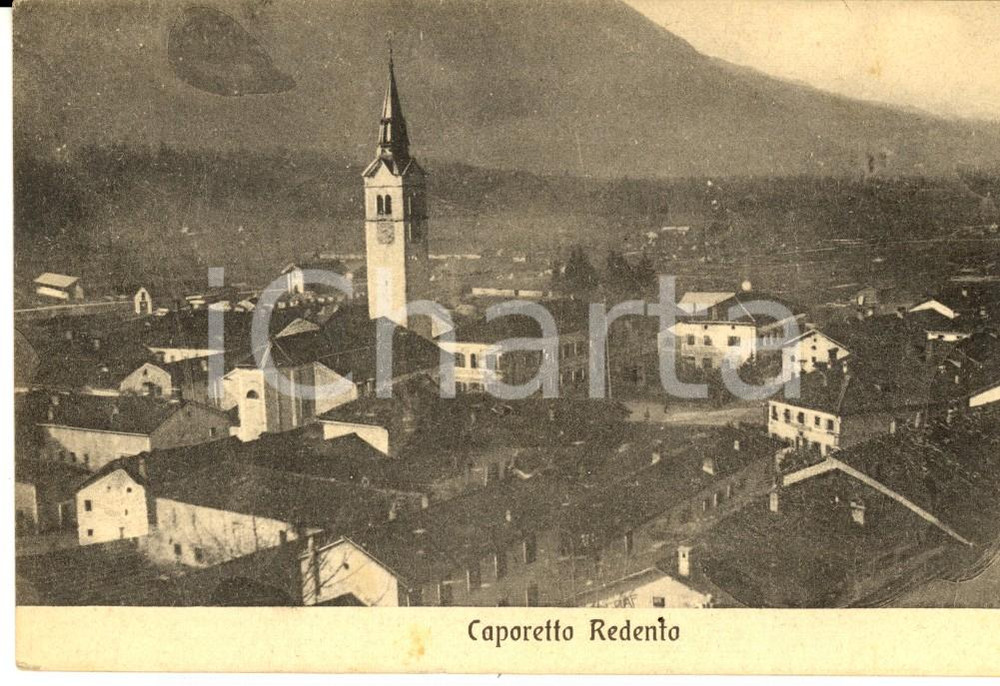 Cartolina originale da collezione 1916 CAPORETTO / KOBARID SLOVENIA Il paese redento Cartolina FP NV 1
