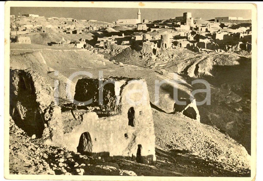 Cartolina originale da collezione 1939 NALUT LIBIA Panorama dell abitato Cartolina postale FG VG 1