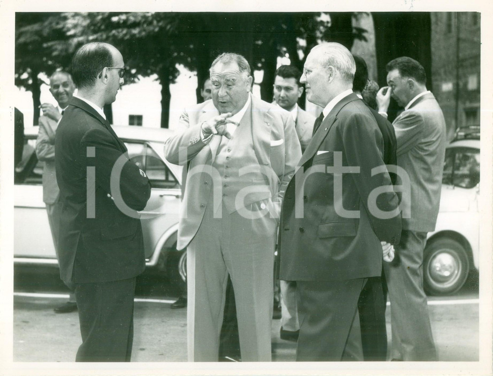 Fotografia d epoca originale 1965 MORTARA Inaugurazione nuova sede Banca Provinciale Lombarda Dirigenti Foto 1