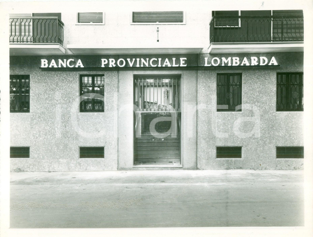 Fotografia d epoca originale 1965 MORTARA PV Inaugurazione nuova sede Banca Provinciale Lombarda Fotografia 1