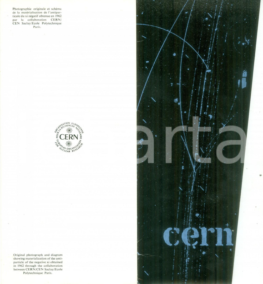 Oggetto da collezione cartaceo 1963 GINEVRA SVIZZERA Biglietto del CERN per auguri natalizi ILLUSTRATO 1
