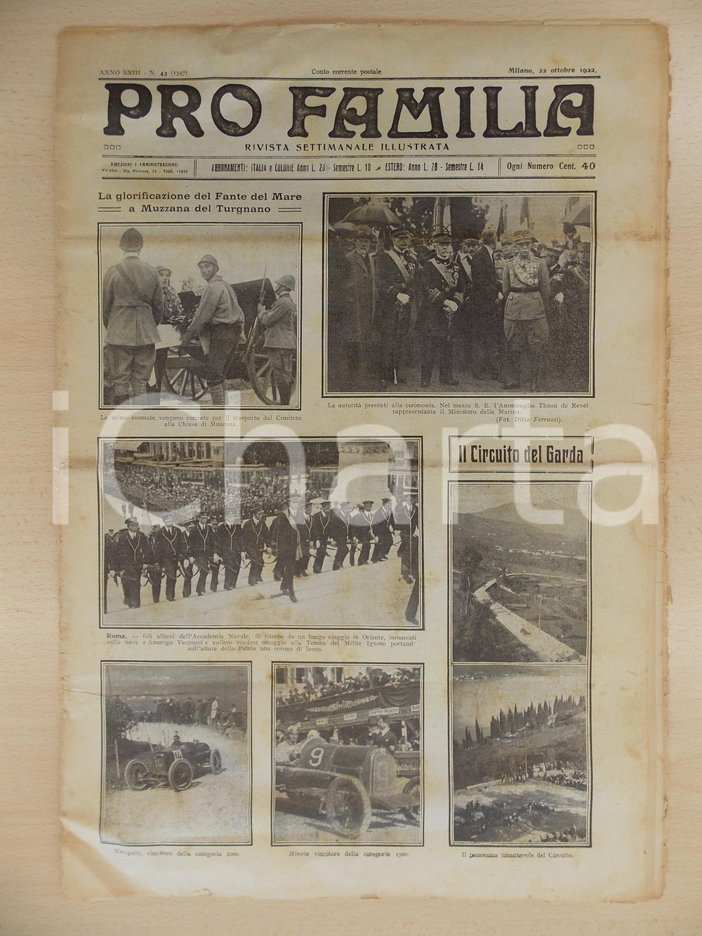 Giornale, rivista storica 1922 PRO FAMILIA La città di SMIRNE dopo l incendio Giornale ILLUSTRATO 1