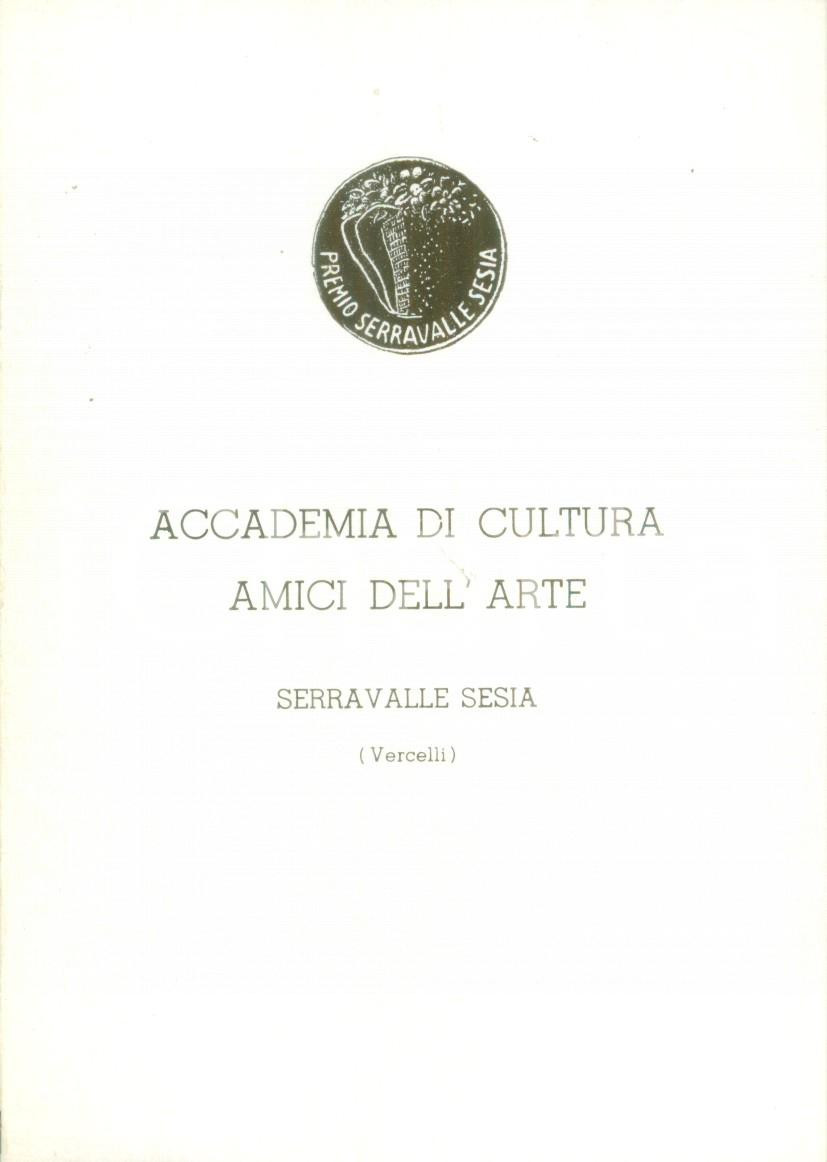 Materiale pubblicitario d’epoca 1963 SERRAVALLE SESIA VC Accademia Cultura Amici dell Arte per Clemente REBORA 1