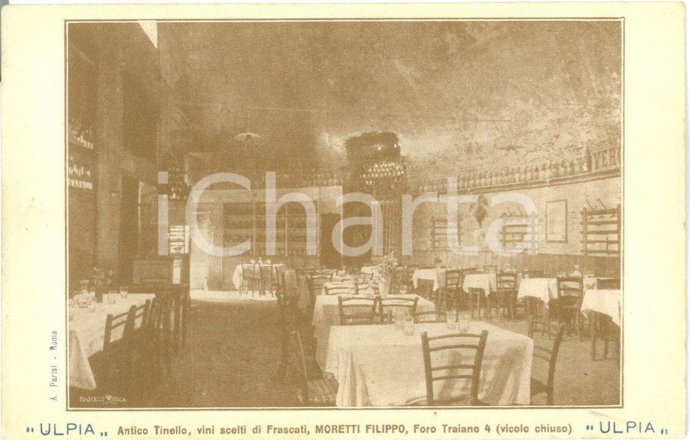 Cartolina originale da collezione 1935 ca ROMA Antico Tinello ULPIA di MORETTI Filippo Foro Traiano Cartolina FP 1