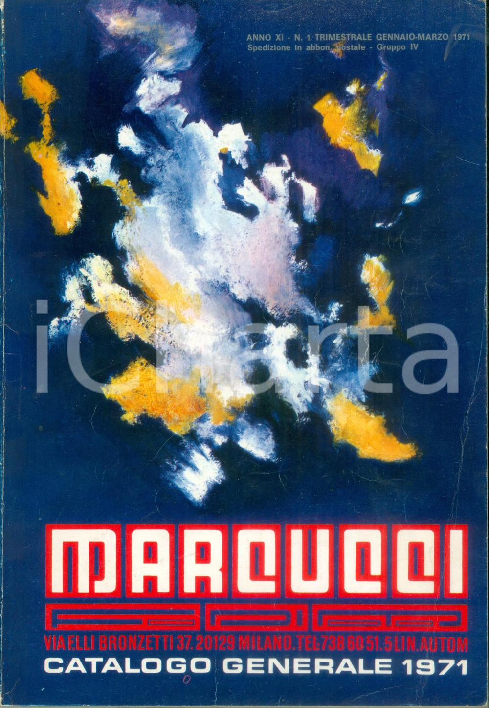 Materiale pubblicitario d’epoca 1971 MILANO Ditta MARCUCCI Catalogo generale ILLUSTRATO 1