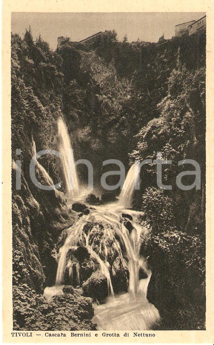 Cartolina originale da collezione 1930 ca TIVOLI RM Cascata Bernini e Grotta di Nettuno Cartolina FP NV 1