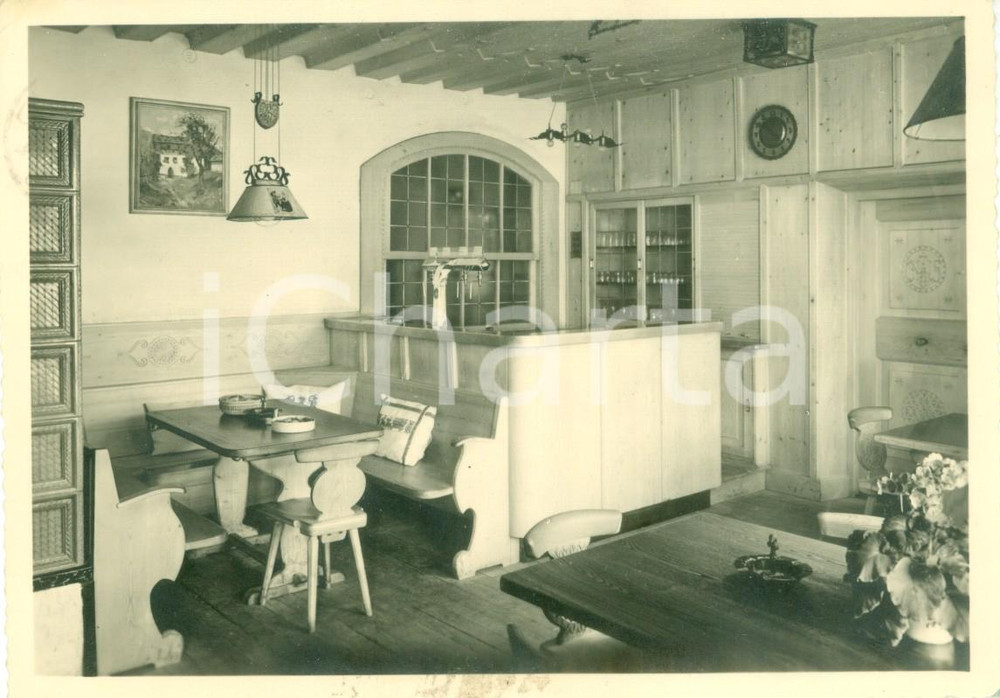 Cartolina originale da collezione 1965 VIPITENO / STERZING BZ L interno di una stube birreria Cartolina FG VG 1