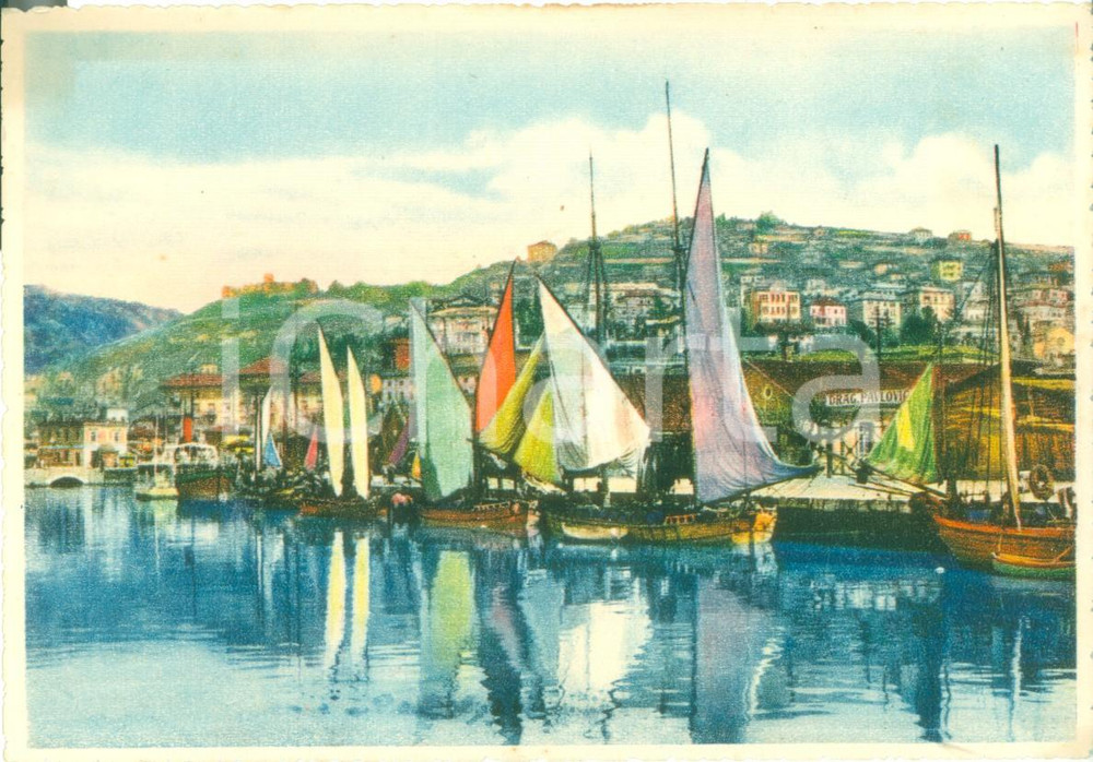 Cartolina originale da collezione 1938 FIUME Susak vista dal Canale della FIUMARA Cartolina ILLUSTRATA FG NV 1