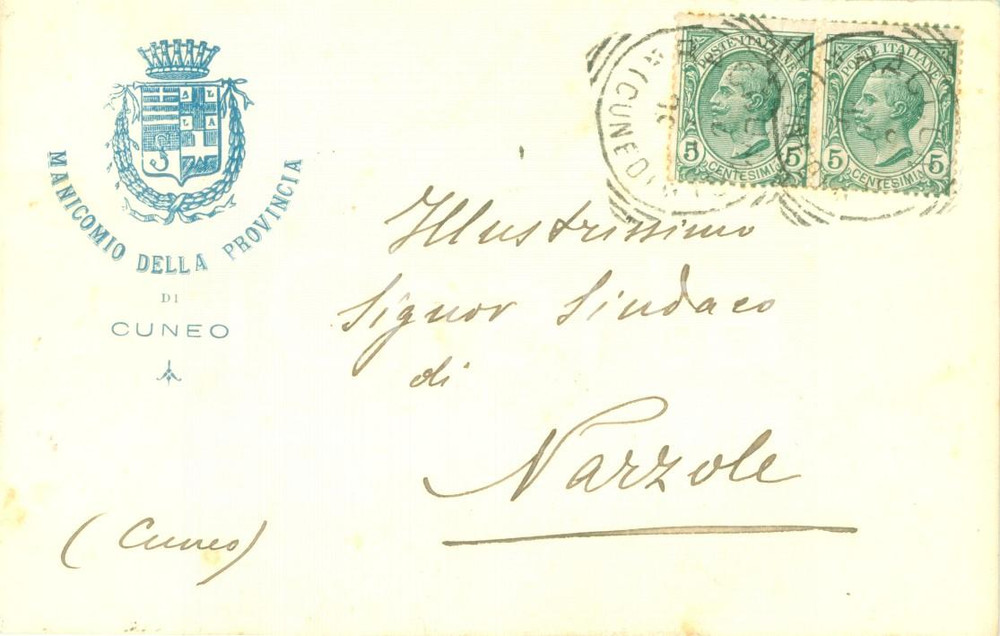 1909 NARZOLE (CN) Caterina TARICCO ALPOZZO al Manicomio Provinciale di CUNEO