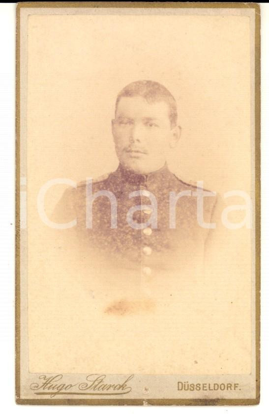 Fotografia d epoca originale 1915 ca DUSSELDORF GERMANIA Ritratto di militare Hugo STARCK CDV 1