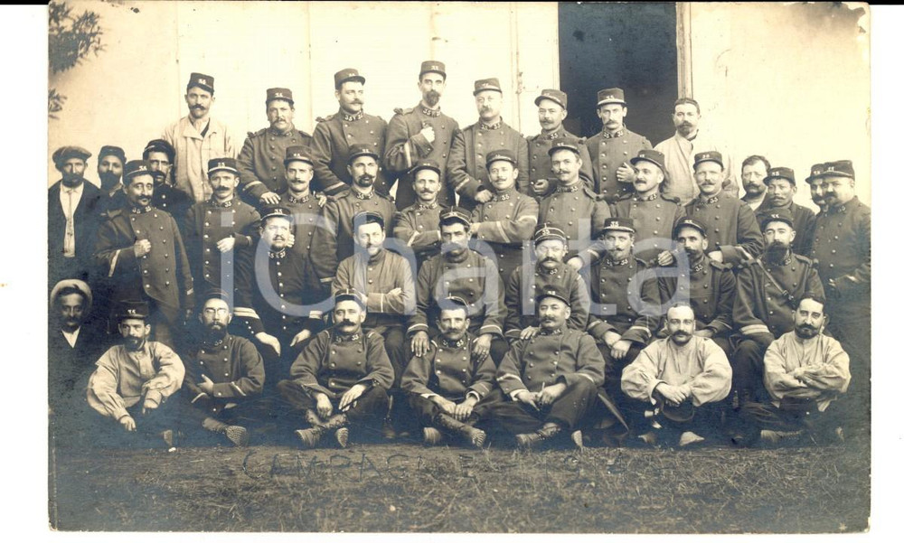 Fotografia d epoca originale 1914 WW1 FRANCE Soldats du 35e rÃ©giment infanterie Photo carte postale 1