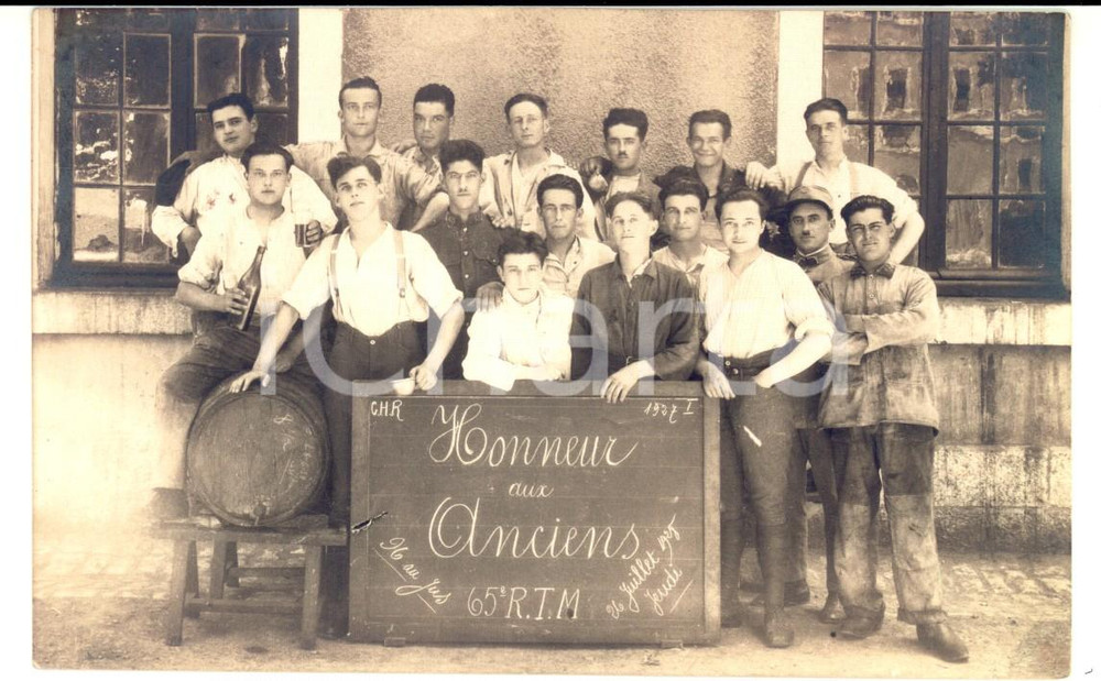 Fotografia d epoca originale 1928 FRANCIA 65e RÃ©giment de Tirailleurs Marocains  Honneur aux anciens Photo 1