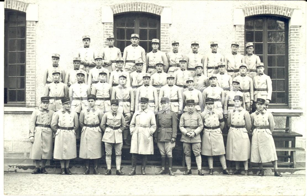 Fotografia d epoca originale 1915 ca WW1 FRANCIA Soldati del 306Â° Reggimento di fanteria in caserma Foto 1