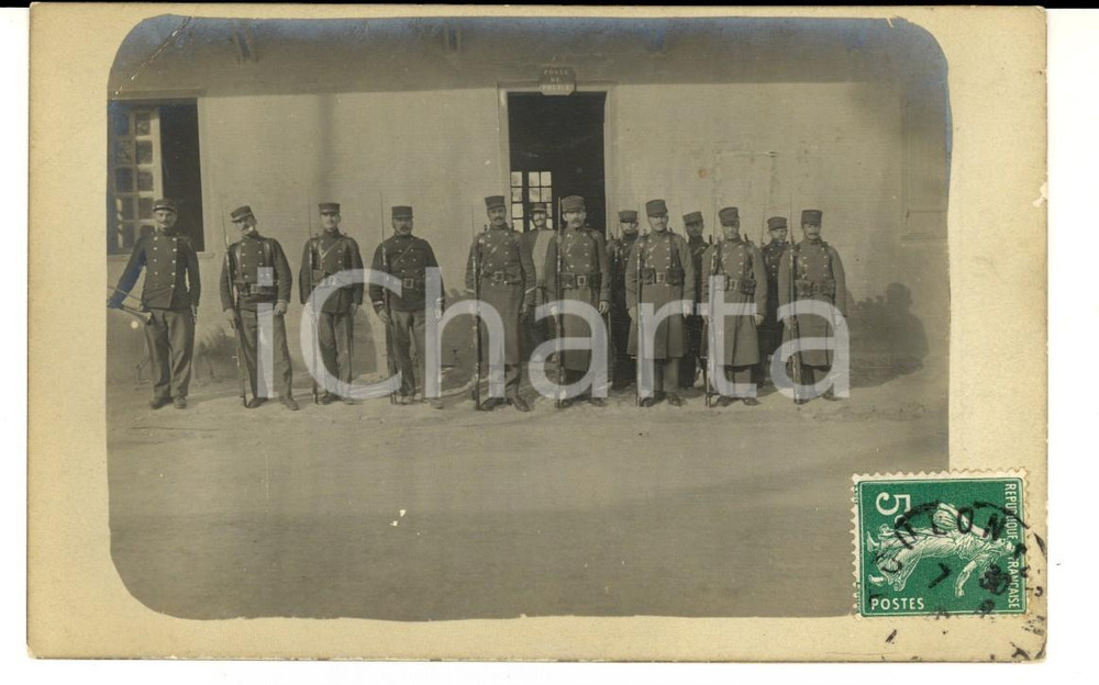 Fotografia d epoca originale 1908 TOULON F Officier Louis FLANDES au poste de police Photographie 1