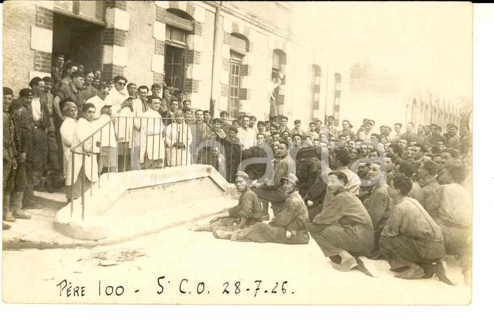 Fotografia d epoca originale 1926 FRANCE BÃ©nÃ©diction PÃ¨re 100  5e C. O. Photo ARMEE DE TERRE 1