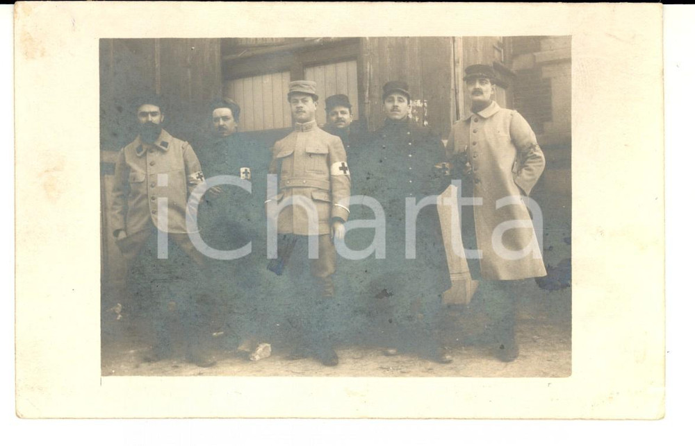Fotografia d epoca originale 1915 WW1 FRANCE ARMEE DE TERRE Gruppo di ufficiali sanitari Fotografia FP 1