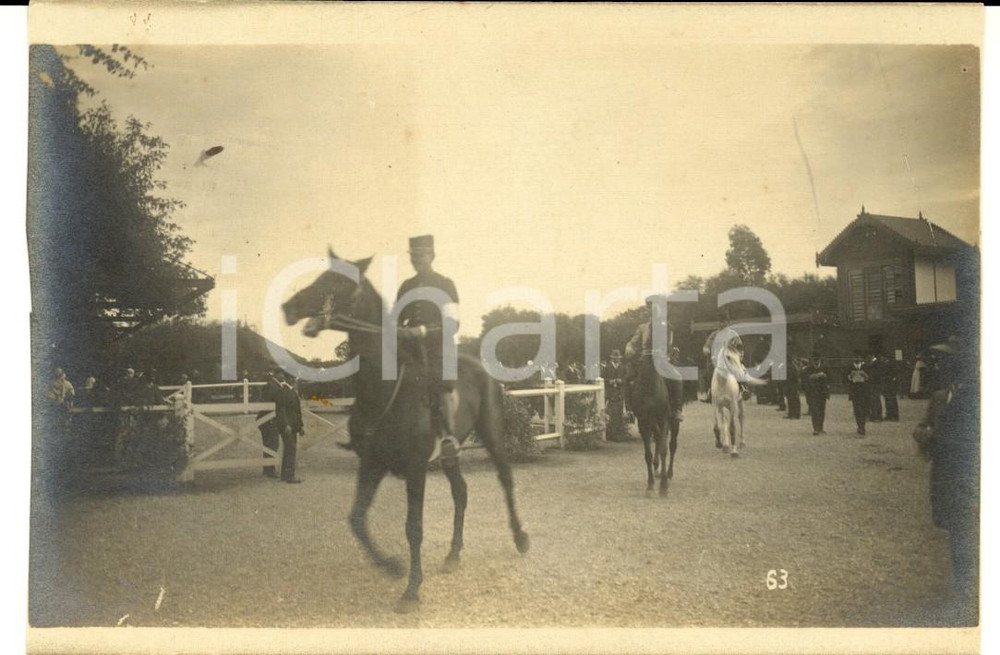 Fotografia d epoca originale 1915 ca FRANCIA Sfilata di ufficiali a cavallo  TRUPPE COLONIALI Foto 1