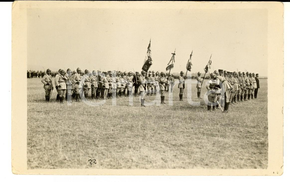 Fotografia d epoca originale 1928 FRANCE CÃ©rÃ©monie militaire  MÃ©dailles pour les vaillants des DRAGONS Photo 1