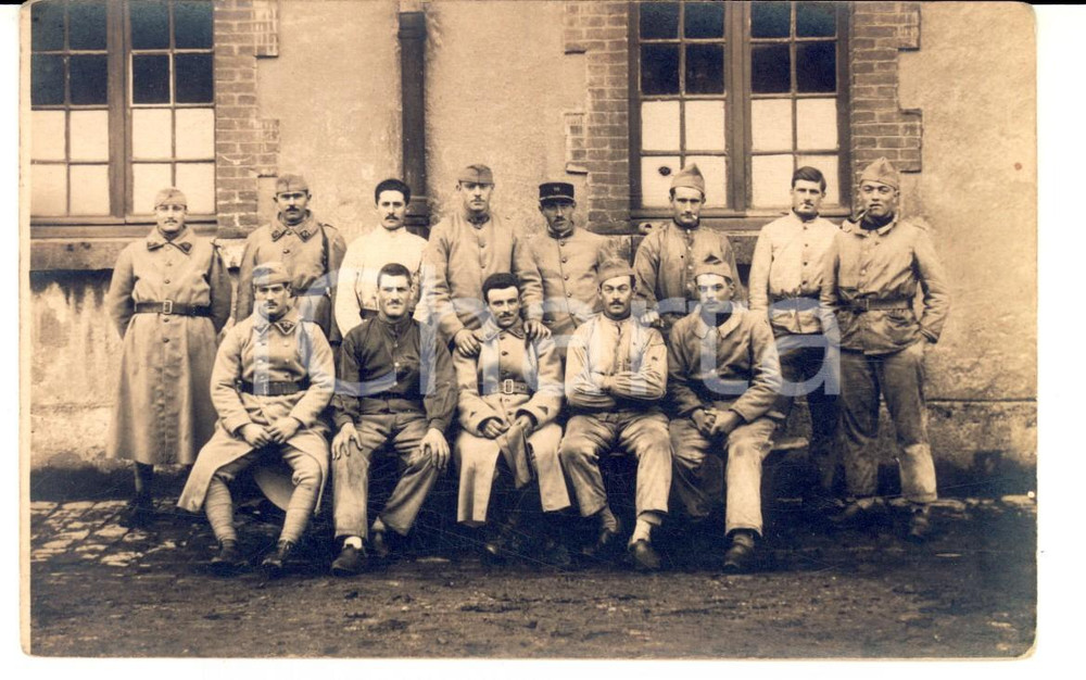 Fotografia d epoca originale 1915 ca WW1 ORLEANS F Soldati del 30Â° reggimento fanteria Foto FREDIERE 1