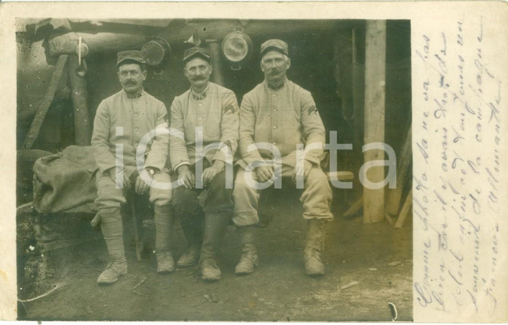 Fotografia d epoca originale 1916 CAMPAGNE FRANCOALLEMANDE WW1 Soldats du 2Â° RÃ©giment d Infanterie PHOTO 1