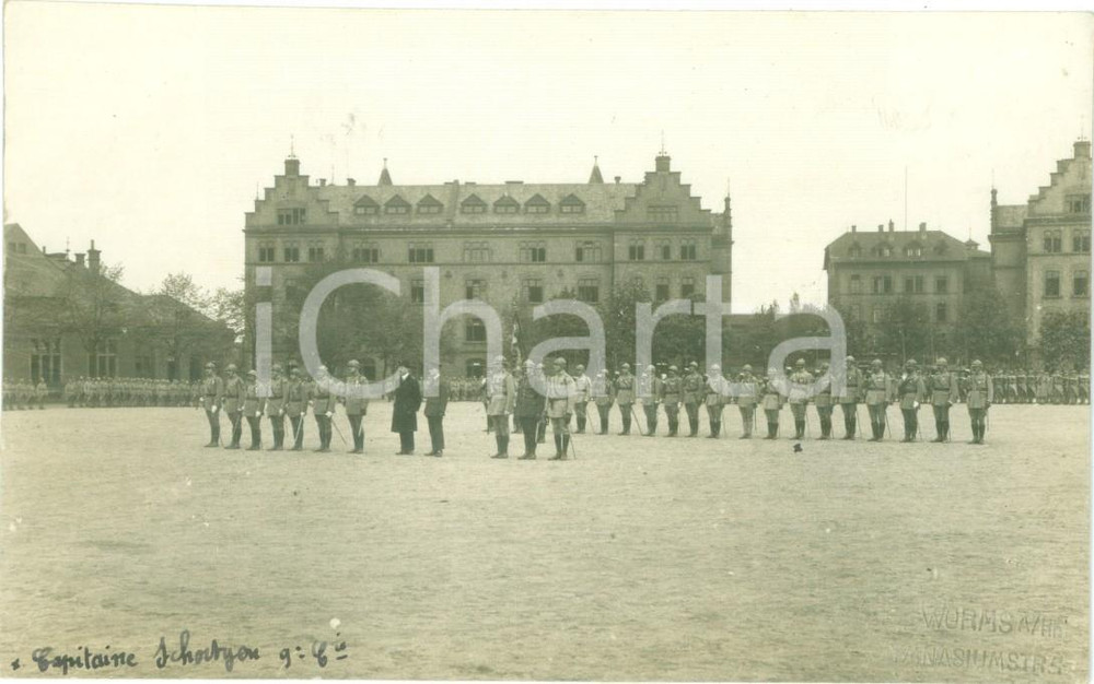 Fotografia d epoca originale 1921 WORMS DE Cerimonia di decorazione ufficiali di 1Â° rango Fotocartolina 1