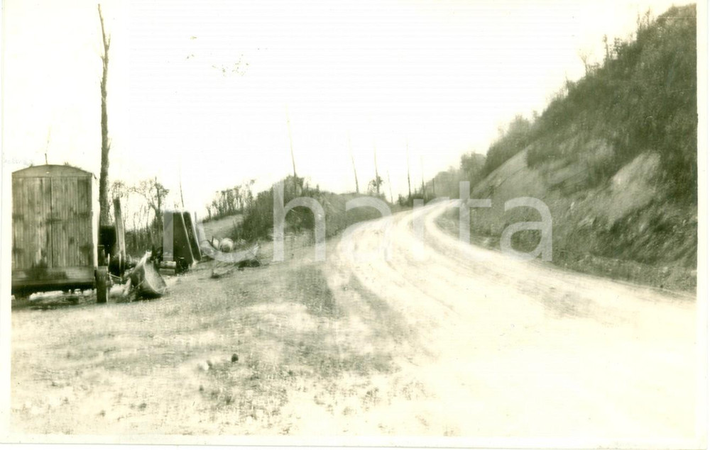 Fotografia d epoca originale 1918 BEAVER, PENNSYLVANIA USA Carro trasporto degli operai lungo la strada FOTO 1