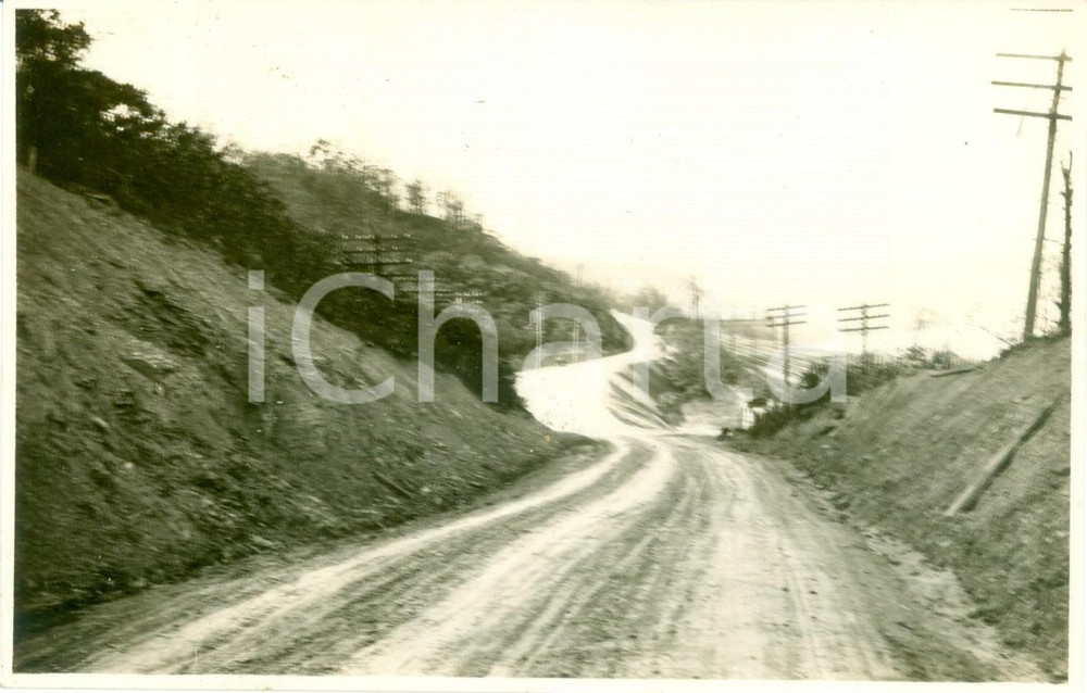 Fotografia d epoca originale 1918 BEAVER, PENNSYLVANIA USA I tornanti della nuova strada FOTOGRAFIA 1
