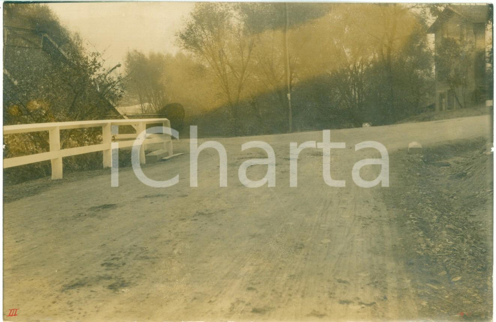 Fotografia d epoca originale 1908 DEERFIELD, PENNSYLVANIA USA Scorcio della nuova strada rurale Fotografia 1