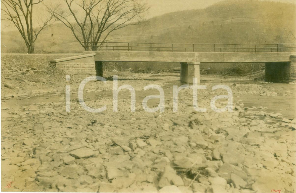 Fotografia d epoca originale 1907 COVINGTON, PENNSYLVANIA USA Ponte sul MARVIN CREEK Fotografia 1