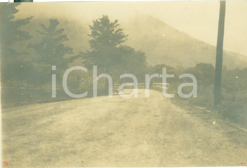 Fotografia d epoca originale 1908 GROVE TOWNSHIP, PENNSYLVANIA USA Ampliamento strada al SINNEMAHONING Foto 1