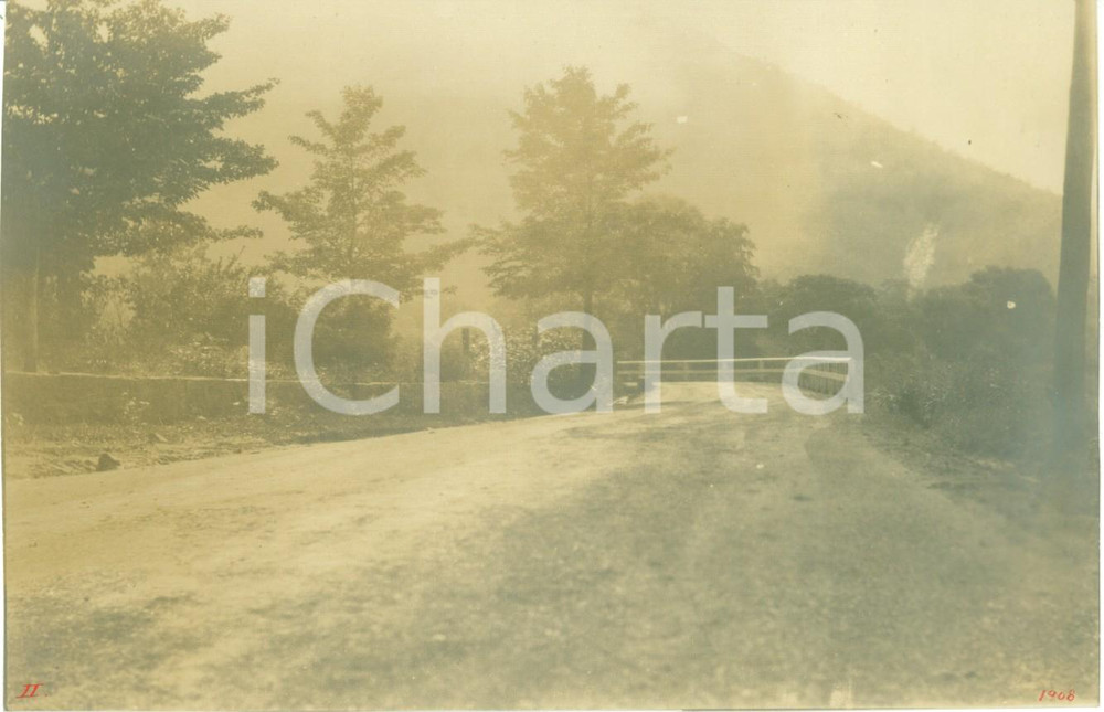Fotografia d epoca originale 1908 GROVE TOWNSHIP, PENNSYLVANIA USA Lavori alla strada rurale Fotografia 1