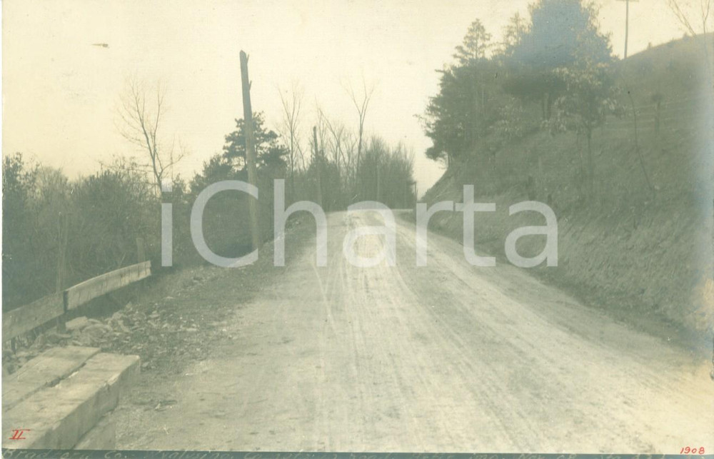 Fotografia d epoca originale 1908 WYALUSING, PENNSYLVANIA USA Camptown Road prima dei miglioramenti FOTO 1