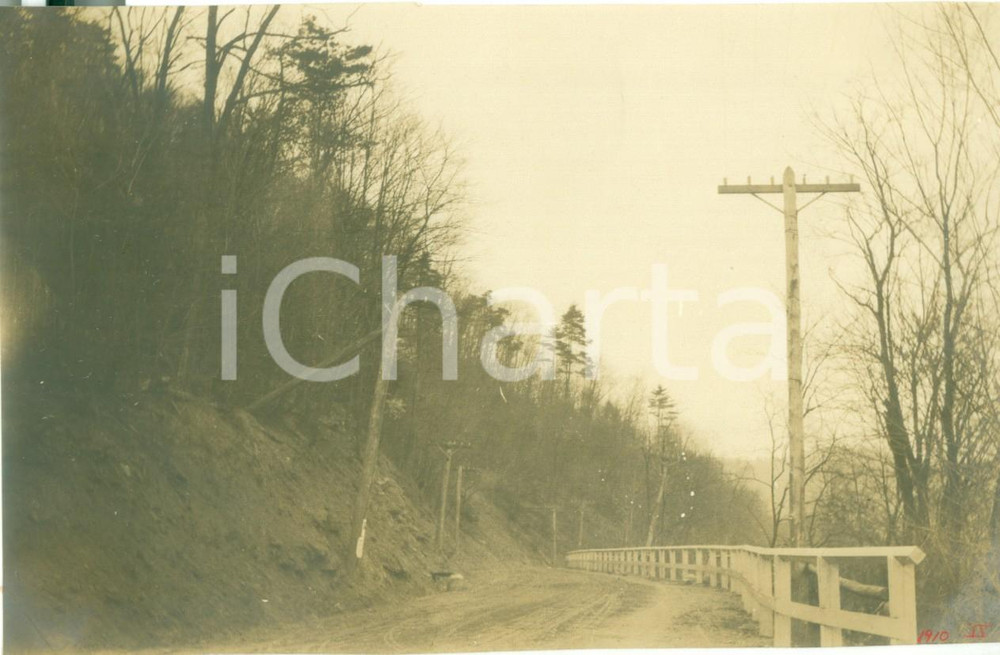 Fotografia d epoca originale 1910 JUNIATA, PENNSYLVANIA USA La strada rurale dopo i lavori FOTOGRAFIA 1