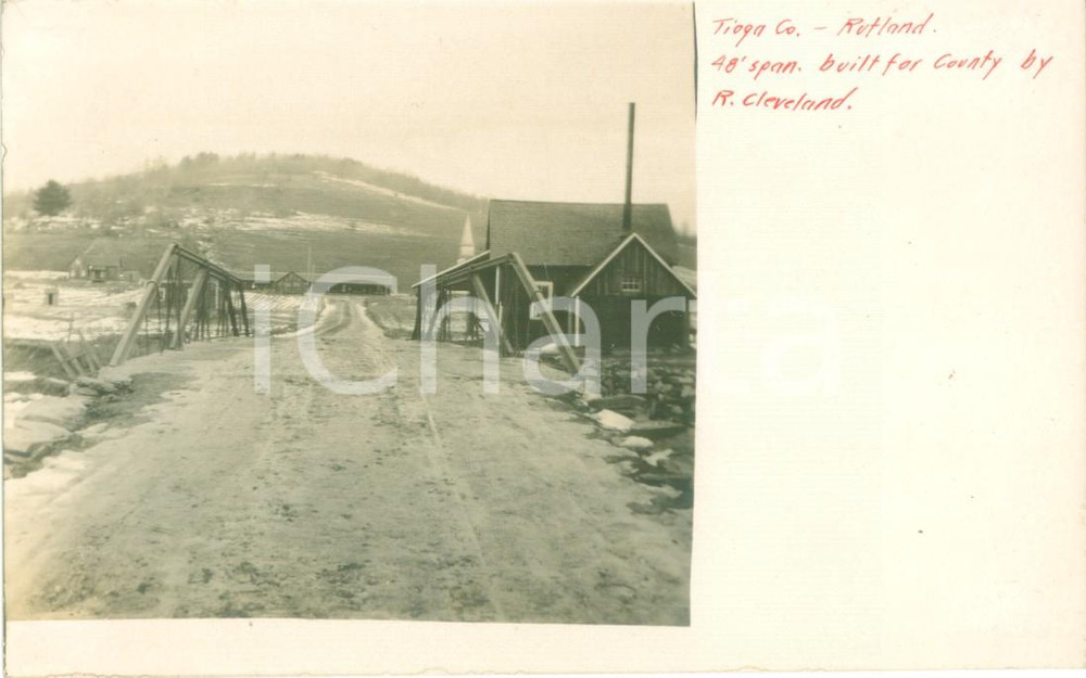 1908 RUTLAND, PENNSYLVANIA (USA) Il nuovo ponte sul fiume *Fotocartolina
