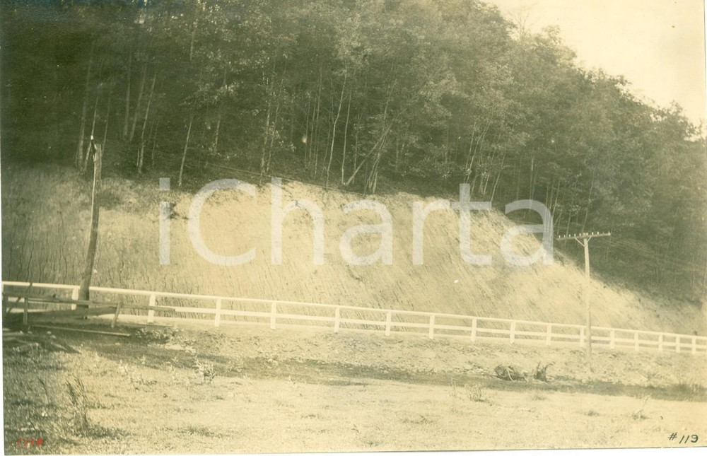 Fotografia d epoca originale 1910 WYSOX, PENNSYLVANIA USA Scorcio di ROME ROAD ricostruita Fotografia 1