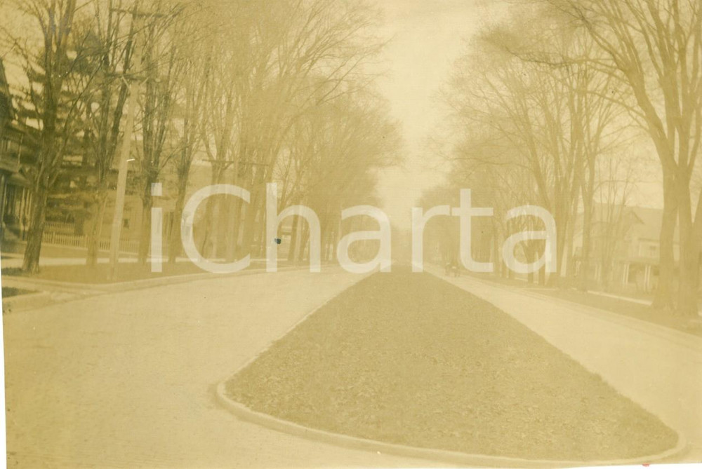 Fotografia d epoca originale 1909 WELLSBORO, PENNSYLVANIA USA prospettiva di Main Street dopo i lavori FOTO 1
